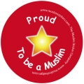 Proud to be a Muslim Badges (red-5pk)